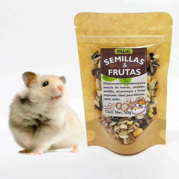 Premios Semillas Y Frutas Para Hamster, Raton, Jerbo 50 gr